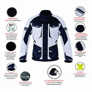 Chaqueta de Motocicleta de Cordura Negra de Alta Calidad, Impermeable, Transpirable, con Protección UV, Ropa Deportiva Cortavientos para Motocross - Product Image 6