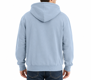 Pull à capuche zippé mi-long pour homme, broderie de logo personnalisée, pull tricoté grande taille pour homme, marque privée, faible MOQ, vêtements d'hiver - Product Image 2