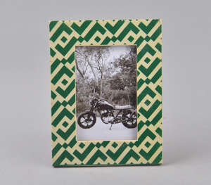 Trendy Decorative Item Natural Cream Colored <b>Stick</b> Inlay <b>Photo</b> Frame With Distinctive Textured Surface For Bedroom Or Office - Product Image 6