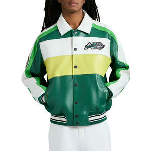 แจ็กเก็ตหนังสำหรับผู้ชายเสื้อแจ็คเก็ตหนังแฟชั่นสำหรับผู้ชายใหม่ล่าสุดสั่งติดฉลากได้ตามต้องการ - Product Image 6