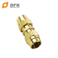 Nouvelles extrémités de raccord de frein à air DFK D.O.T62RB CA360 en laiton à surface lisse, tête hexagonale usinée CNC, diamètre intérieur du tube 3/8 1/2 125 psi