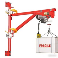 Grue à bras pliable murale pour la maison avec support épais, palan à bras pliable