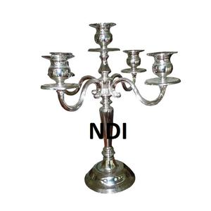 เชิงเทียนโลหะตกแต่งบนโต๊ะดีไซน์ใหม่ชุบทองตกแต่งด้วยแขน4ข้างทำด้วยมือชุบนิกเกิลชุบเคลือบผิวสำเร็จ - Product Image 5