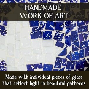 Handmade <b>Large</b> Adult Mosaic Glass Cremation <b>Urn</b> Unique Artwork With Individual Tiles Applied by Hand Funerals Funeral Supplies - Product Image 4