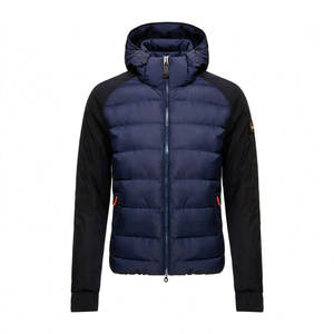 แจ็กเก็ตขนเป็ดแบบสลิมฟิตของผู้ชายคอตั้งคอตั้งและแขนเสื้อถักสำหรับฤดูหนาวแบบกำหนดเองได้90% ลง & 10% - Product Image 5