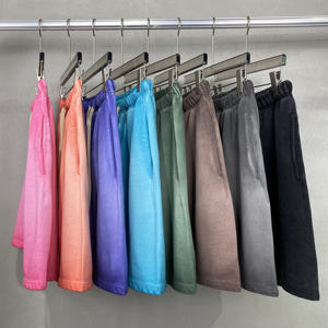 Street Style Sun Faded Shorts Set Acid Wash Baggy Tee Shirts Shorts Sets Men Sun Fad Drop Shoulder T Shirt Wash Short Two Piece - Product Image 4