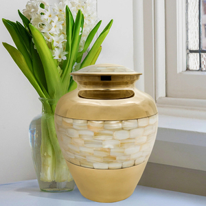 โกศโลหะแบบกำหนดขนาดและรูปทรงได้ เป็นมิตรกับสิ่งแวดล้อม ทนทาน สำหรับผู้ใหญ่ ขนาด 200/220 คิวบิกอินช์ สำหรับใส่เถ้ากระดูกหลังเผาศพ งานศพ อุปกรณ์งานศพแบบอินเดีย - Product Image 3