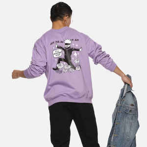เสื้อสเวตเชิ้ตคอกลมสีลาเวนเดอร์สำหรับผู้ชายพร้อมลายพิมพ์อนิเมะแขนยาวแบบสวมใส่สบายทรงปกติสำหรับฤดูใบไม้ร่วง - Product Image 2