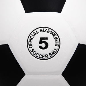 Balón de Fútbol de Cuero PU Ligero Cosido a Máquina con Unión Térmica, Precio Económico, Talla 5, Alta Calidad, Logotipo Personalizado, Partido Oficial - Product Image 5