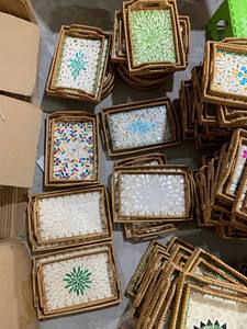 Bandeja de Ratán Hecha a Mano Cuadrada/Ovalada/Rectangular con Incrustaciones de Nácar para Servir Té, Aperitivos y Frutas de Vietnam - Product Image 3