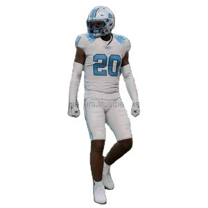 เครื่องแบบฟุตบอลอเมริกันชุดเสื้อเจอร์ซีย์สีขาวสำหรับผู้ชายเสื้อฟุตบอลแบบสั่งตัด2025ดีไซน์ใหม่ - Product Image 1