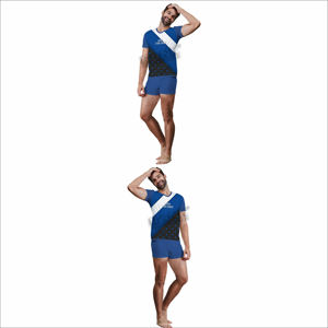 ชุดเสื้อยืดและกางเกงขาสั้นแบบลำลองสำหรับผู้ชายชุดแนวสตรีทเสื้อยืดแนวสปอร์ตและกางเกงขาสั้นเนื้อผ้าระบายอากาศได้ดีสำหรับฤดูร้อน - Product Image 5