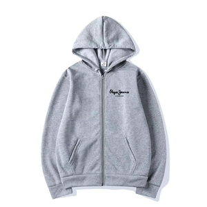 เสื้อฮู้ดมีซิปมีฮู้ดสำหรับผู้ชาย, เสื้อกันหนาวแบบลำลองสไตล์ฮาราจูกุแนวสปอร์ตแนวสตรีทแวร์ผ้าคอตตอน100% พื้นสำหรับฤดูใบไม้ร่วงและฤดูหนาว - Product Image 4