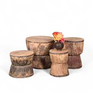 Solid Wood Rustic Modern Farmhouse Style <b>Nested</b> Side <b>Table</b> for Living Room Glass Coffee <b>Tables</b> Nesting Home Furniture - Product Image 1