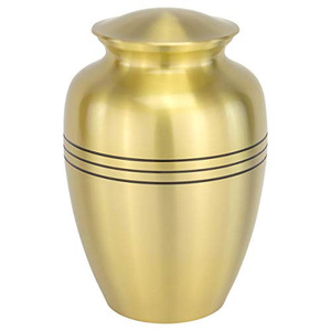 Urne de crémation en laiton d'élégance d'or avec la couleur et les tailles adaptées aux besoins du client pour la maison aux prix en gros et bon marché - Product Image 1
