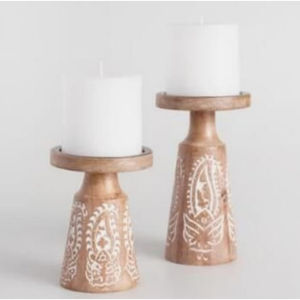 Portavelas de madera hecho a mano diseño antiguo forma cuadrada portavelas de madera de primera calidad a buen precio - Product Image 3