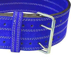 สายรัดหนังสำหรับออกกำลังกายปรับแต่งได้เข็มขัดหนังสีฟ้ารอยัลสำหรับเล่นฟิตเนสออกกำลังกาย - Product Image 4