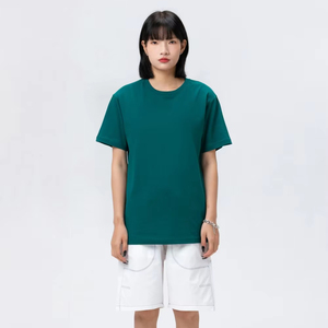 240gsm T-shirt en coton uni respirant pour femmes T-shirt multicolore à col en O pour hommes T-shirt imprimé pour hommes Expédition DDP - Product Image 1