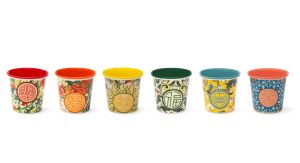 Durable New Bone China <b>Set</b> of 6 Espresso Coffee <b>Cups</b> 9 cl (3 fl oz) Decal Technique Oriental Design Japanese Theme by Excelsa - Product Image 4