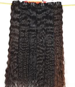 Paquete de color natural vietnamita 100% procesamiento ninguno al por mayor máquina alineada con cutícula virgen tejido de doble trama cabello humano - Product Image 1