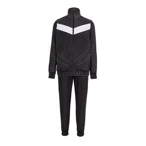 Último diseño de invierno de los hombres de poliéster Chándal Conjunto Causal de manga larga de color liso personalizado para la venta - Product Image 1