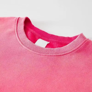 Blank Heavyweight Sweatwea French Terry Rib Vintage Blank Acid <b>Wash</b> Distressed Oversize Crewneck Sweatshirt for <b>Man</b> - Product Image 4