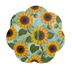 Produit phare : Set de table festonné en bambou, peint à la main, écologique, plateau de service moderne, décoration de centre de table, fait main HNH - Product Image 5