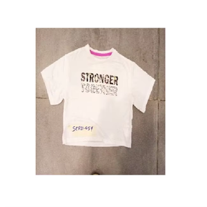 Direct Indian Suppliers' Summer Women's Crew Neck Crop Top Short Sleeve Knitted <b>T</b> <b>Shirt</b> Casual <b>Baby</b> Tees Letter Girls <b>Shirts</b> - Product Image 5