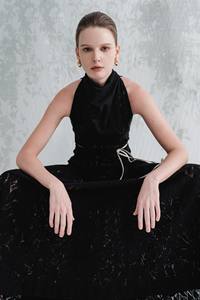 New Design Sleeveless Women's <b>Dresses</b> Summer Clothes Quality Organic Fabric LIAM <b>MAXI</b> <b>DRESS</b> With Floral Straps <b>WHITE</b> ANT Vietnam - Product Image 6