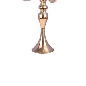 Patrón de diamante Forma redonda Portavelas antiguo Elegante soporte de metal para el hogar y celebraciones al mejor precio - Product Image 3