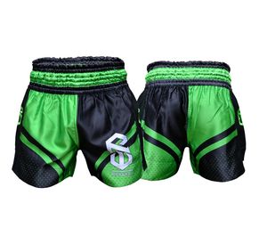 Shorts de Muay Thai unisexe 100% polyester, design personnalisé, confortables, mi-longs, sportifs, écologiques, respirants, anti-plis, OEM - Product Image 5