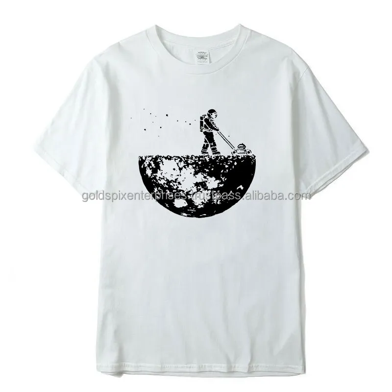 OEM卸売品質シェニール刺繍デジタル印刷カスタムロゴワックTシャツコットンOネックメンズプリントTシャツ