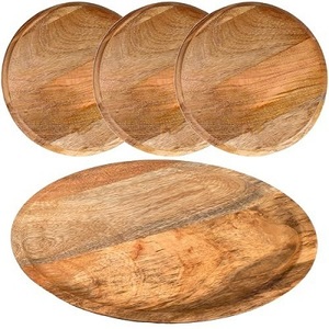 ที่ชาร์จจานไม้แบบโค้งสำหรับเครื่องครัวที่ปลอดภัยจานเสิร์ฟสลัดผัก - Product Image 1