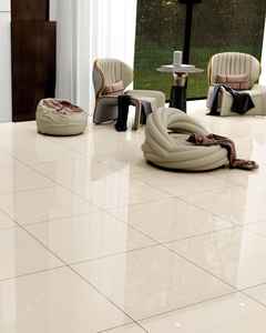 กระเบื้องเซรามิกเอริก้า พรีเมียม 600x600 มม. เคลือบเงาสูง สีขาวงาช้าง สำหรับใช้ในห้องครัว ที่พักอาศัย และเชิงพาณิชย์  ลดราคาพิเศษ - Product Image 1