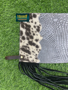 New Arrival Christmas Stocking Exotic Alligator Skin Textured Cow Leather Santa Claus Stockings Christmas Tree Hanging <b>Socks</b> - Product Image 2