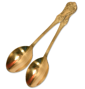 Ensemble de cuillères en laiton faites à la main de haute qualité, couverts plaqués or, polissage miroir, designs personnalisés pour hôtel, restaurant, cadeaux à domicile - Product Image 2