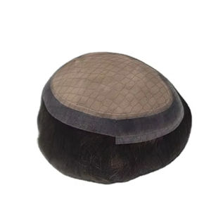 Perruque toupet en cheveux humains 100% soie Pro Remy Virgin Raw Taz Indian Hair - Product Image 5