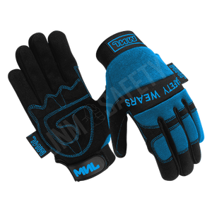 Amara Gants de sécurité en néoprène Gants de travail en cuir synthétique avec dos laminé Spandex Protection industrielle des mains - Product Image 6