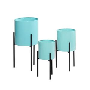 Neuer Verkauf Smart Metal Blumentöpfe Weiß Selbst bewässern der Outdoor Indoor Pflanz gefäß Mit Ständer - Product Image 3