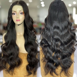 Haute qualité 100% perruque de cheveux humains vietnamiens fermeture avant de lacet perruques cheveux bruts cheveux ondulés - Product Image 1