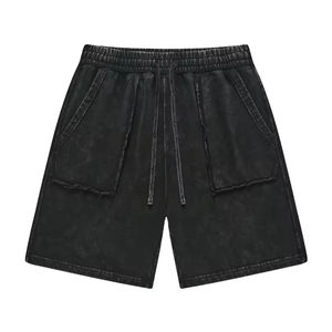 Shorts décontractés en molleton français pour hommes, vente en gros en ligne 2026, 100% coton, cordon de serrage, shorts de sport pour hommes, shorts d'été délavés à l'acide pour hommes - Product Image 5