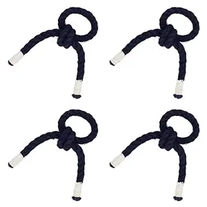 Ensemble personnalisable de 4 porte-serviettes ronds en jute Décoration de table à manger exclusive; Vaisselle de mariage - Product Image 5