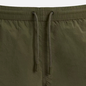 Prix usine hommes solide short de bain séchage rapide 100% polyester maille doublé taille élastique été plage troncs personnalisé entraînement Shorts - Product Image 5