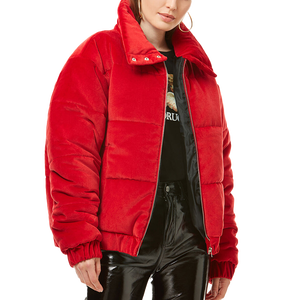 2024 nuevo invierno Puffer pluma Casual gran bolsillo grueso suelto botón Up mujer Puffer chaqueta - Product Image 3