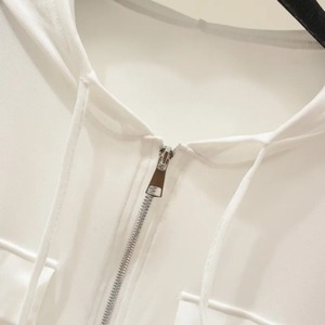 Casual Stylish 100% Cotton Pullover Customize Drop-shoulder Zipper Hoodies 2025 Top Quality Hoodies for Woman - Product Image 4