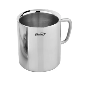 Taza de café moderna de doble pared de acero inoxidable de 250ml Diseño sobrio con aislamiento duradero - Product Image 1