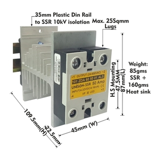 Relé de estado sólido Zero Cross Over SSR diseño 12.66Amp por corriente de fase. Protección contra sobretensiones incorporada de 2700Vrms - Product Image 2