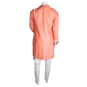 Traje de Algodón de 2 Piezas Bordado para Mujer - Color Durazno - Product Image 4