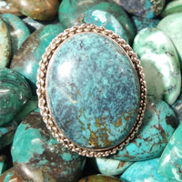 Anillo de Turquesa Tibetana Natural, Plata de Ley 925, Anillo de Piedras Preciosas Hecho a Mano, Proveedor de Joyería al por Mayor
