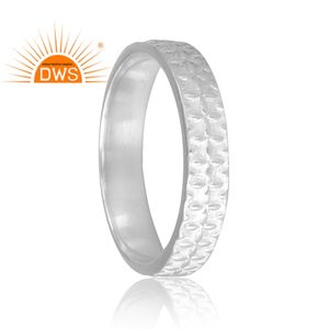 Anillo de banda de Plata de Ley 925 con diseño de tendencia para mujer, joyería personalizada para mujer, regalo para ella - Product Image 2